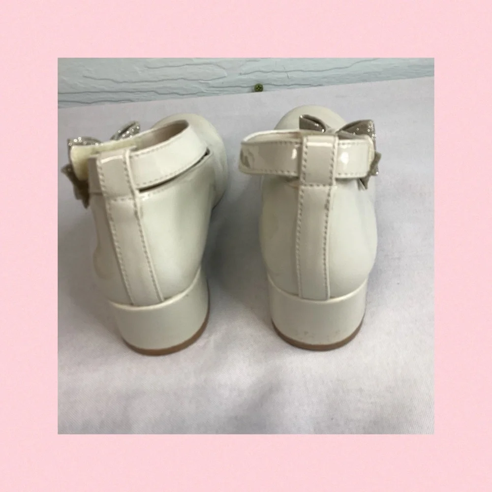 Kids Beige Mary Jane Shoes